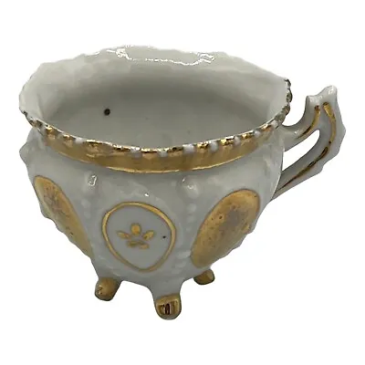 Vtg Mini Footed Cup 1 Sided Design Gilt Child Size Delicate Mad Hatter Tea Party • $7.68