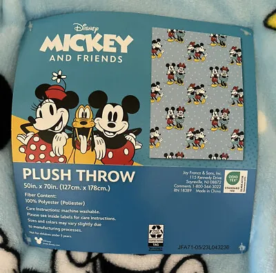 Disney Mickey Mouse & Friends Plush Throw Blanket 50 X70” • £28.50