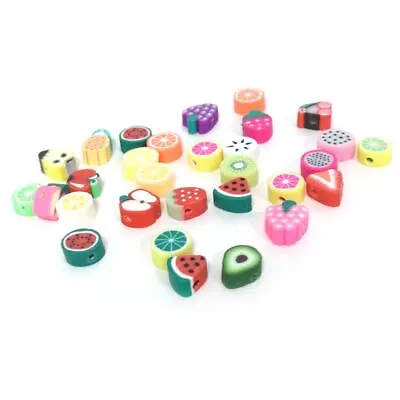 £2.99 • Buy Mixed-Colour Polymer Clay Beads Fruit 9-12mm Pack Of 30