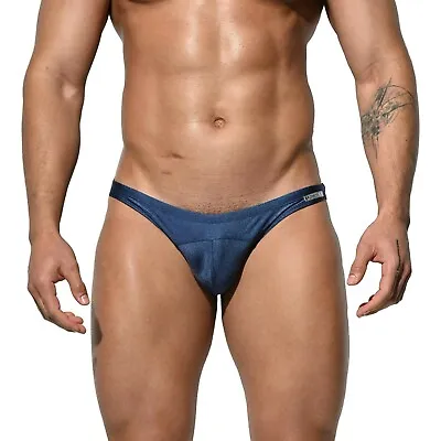 DESMIIT Men's Super Low Rise Gay Sexy Sunbath Swimwear Solid Swimming Spa Bikini • $11.99