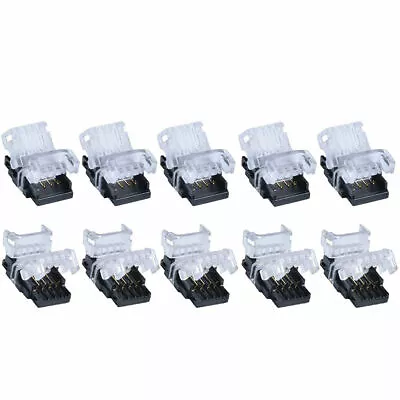 10MM LED Strip Light Connector 4 Pin For 5050 SMD RGB Waterproof LED  10 Pack • $10.99