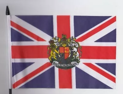 Union Jack Crest Hand Flag (9  X 6 ) • £4.50