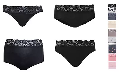 M&S Knickers With Lace: Bikinis High Leg Full Briefs Shorts Thongs Sizes 6 - 22 • £2.80