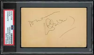 LAURENCE OLIVIER (1907-1989) Signed Index Card  Marathon Man  Autograph PSA/DNA • £67.48