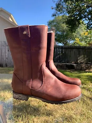 NIB UGG AUSTRAILIA BURROUGHS Womens Boot Waterproof Sheepskin Leather Vintage  • $89