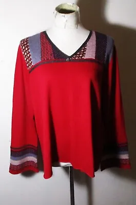 Women's J. JILL Burg. Red Angora & Cashmere Blend Sweater Size XL • $33.60