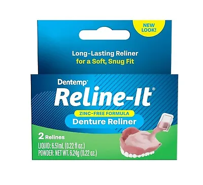 Reline-It Advanced Denture Reliner Kit For Both Upper & Lower Dentures Easy Ap • $12.49