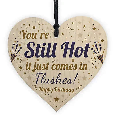 Birthday Gifts For Women 40th 50th Funny Wooden Heart 50th Birthday Gift Idea • £3.99