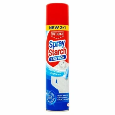 £8.49 • Buy 2 X DYLON Spray Starch With Easy Iron New 2 In 1 Ironing Aid Fabric 300ml