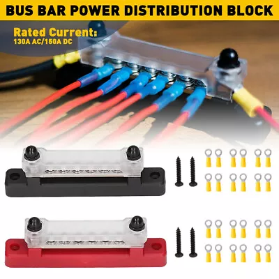 2pcs 150a 12v Dc 6 Way Terminal Bus Bar Distribution Block For Car Marine Boat • $16.99