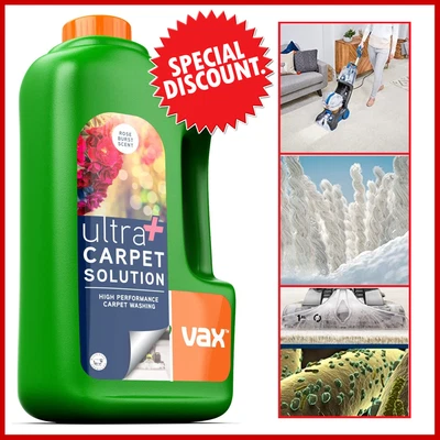 £14.99 • Buy Carpet Cleaner Vax Ultra Plus Solution Shampoo Fluid Remove Stains Rose 1.5 L Uk