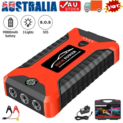 99800mAh Portable Car Jump Starter Booster 12V Battery Charger Power Bank AU • $50.09