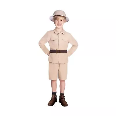 Children's Beige Zoo Animal Safari Boy Film World Book Day Theme Party Costume • £14.13