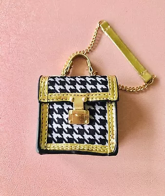 Zuru Mini Brands Fashion Gold Houndstooth Purse Barbie Doll Size • $10.50