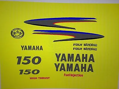Yamaha Outboard Motor Decal Kit 150 Hp 4 Stroke Kit - Marine Vinyl NOT Ink-jet • $66.99