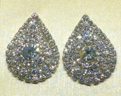 £3.99 • Buy Silver Drop Crystal Diamante Diamond Stud Earrings 
