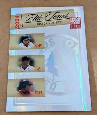 2005 Donruss Elite Teams Red Sox Manny Ramirez Pedro Martinez David Ortiz /1500 • $8.50