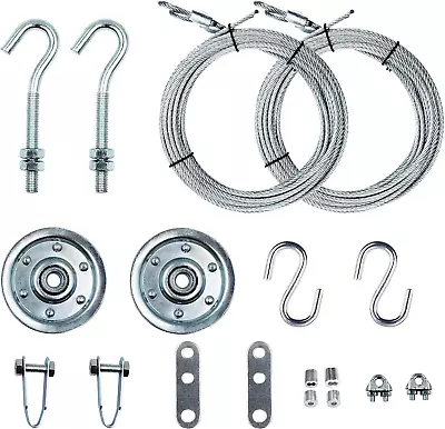 LAJIAOZ Garage Door Cable And Pulley Replacement Kits Garage Door Hardware Parts • £36.23