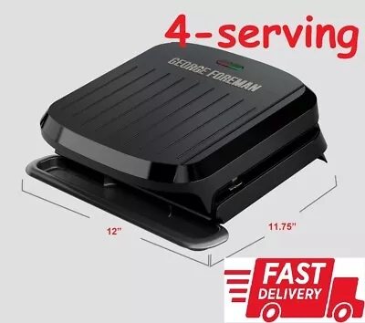 $40.99 • Buy George Foreman 4-Serving Removable Plate Grill And Panini, Black, GRP1065B