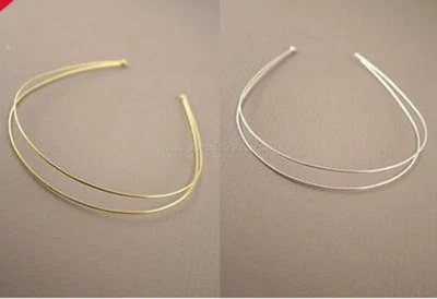 £2.30 • Buy Gold Silver Single Double Row Wire Plain Hair Band Headband Tiara Wedding Bridal