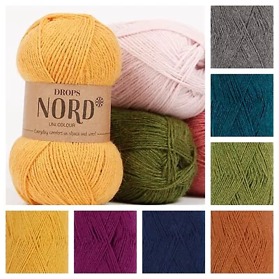 Drops Nord 4ply Alpaca Soft Wool Knitting Yarn Socks Crochet 50gr Ball • £2.70