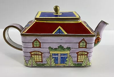 KELVIN CHEN Enamel Mini Miniature Copper Hand Paint Teapot- Country House #213 • $47