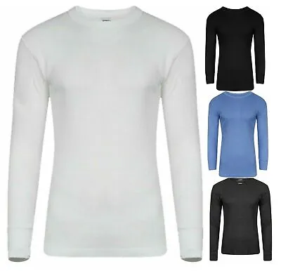 3x Mens Thermal Long Sleeves T-Shirts Warm Vests Winter Underwear Base Layer Top • £13.99