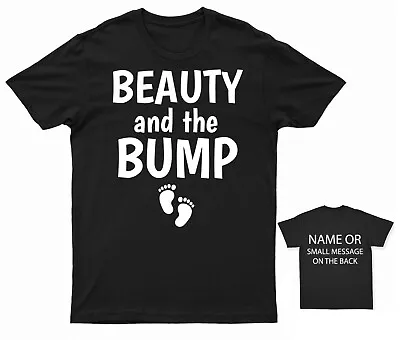 Beauty And The Bump  T-Shirt  Pregnancy Announcement Expecting Baby Bump • £13.95