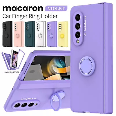 For Samsung Galaxy Z Fold 5 4 3 Luxury Hinge Screen Ring Stand Bumper Case Cover • $27.99