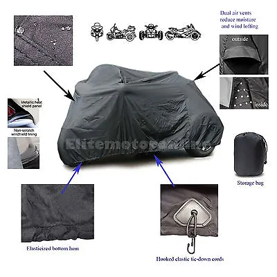 Champion Trikes Honda VTX 1300 1800 Goldwing Waterproof Trike Bike Storage Cover • $99.99