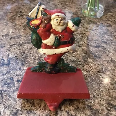 Vintage Midwest Of Cannon Falls Cast Iron Santa Stocking  Holder • $32