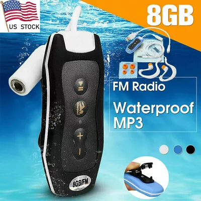 IPX8 Waterproof Underwater Music Sports MP3 Player For Swimming With Headset US • $24.17