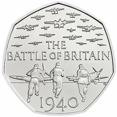 2015 Battle Of Britain 1940 Spitfire Fifty Pence 50p Coin Good Circulated RARE • £1.99