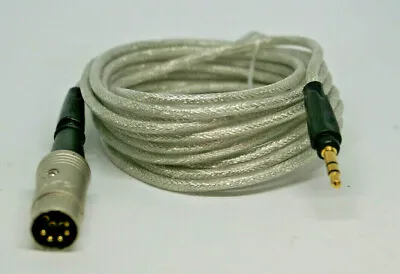 $14.99 • Buy Bang Olufsen Gold 5Pin DIN - Gold 3.5mm Clear Braided Cable IPod/MP3 12ft NEW