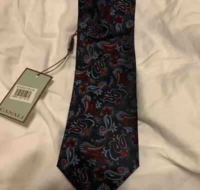 $195 Canali Men's Silk Tie Hand Made In Italy • $195