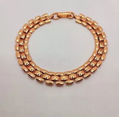 Vintage 8  Solid Copper Articulated Chain Link Bracelet  • $26.50