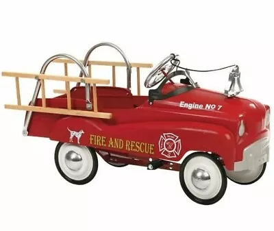 Vintage Fire Engine Metal Pedal Car W/ Ladders & Bell Pacific Cycle By INSTEP • $249