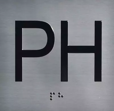 PH Floor Elevator Jamb Plate Sign With Braille And Raised Number • $14.99