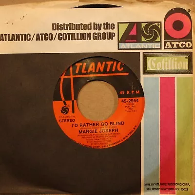 MARGIE JOSEPH Rather Go Blind **LET'S STAY TOGETHER** Funk Soul 45 ATLANTIC 2954 • $10