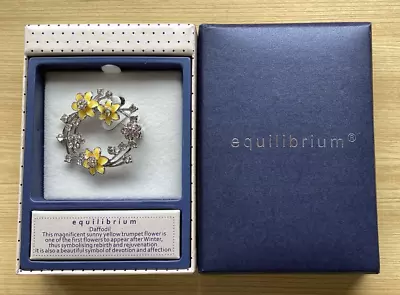 Equilibrium Radiant Daffodil Brooch - Yellow Spring Pin Badge • £14