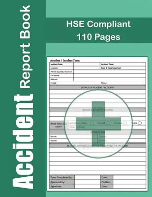 Accident Report Book: A4 - HSE Compliant & Incident Log Book |...  • £4.69