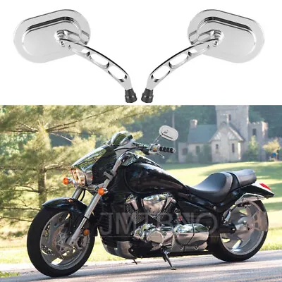 For Suzuki Boulevard M109R M50 C90 Chrome Oval Motorcycle Rear View Side Mirrors • $29.55
