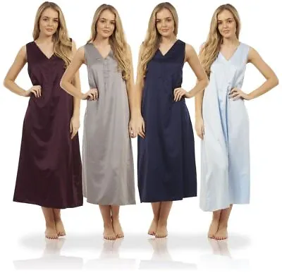 £5.99 • Buy Ladies Long Satin Negligee Womens Pleated Full Length Nightdress Chemise