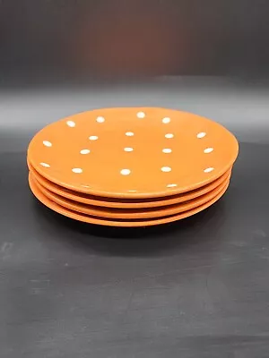Maxwell & Williams Sprinkle Plate Set Of 4 Orange Stoneware • $54.95
