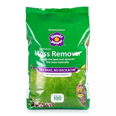 Richard Jackson Flower Power Moss Remover & Lawn Feeder Organic Premium High • £38.40