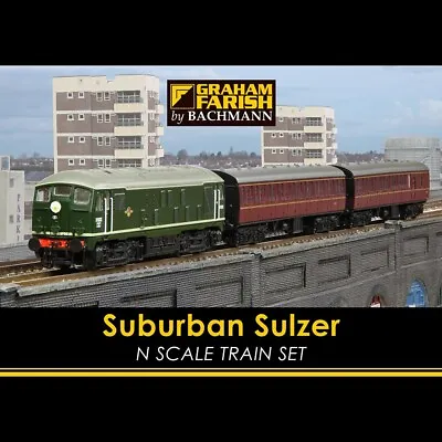 Graham Farish 370-062 Suburban Sulzer Train Set N Gauge • £197.95