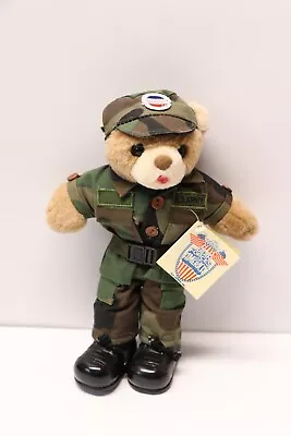 Bear Forces Of America Mini US Army Female BDU IRA Green Inc Plush VTG • $15.99