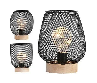 £10.99 • Buy Battery Operated LED Desk Lamp Industrial Retro Light Up Bedside Lantern Home