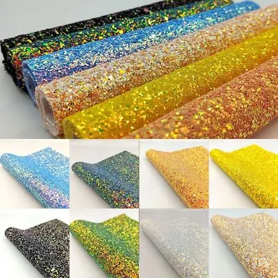 Gold Glitter Sequin Fabric Wallet Cap Phone Case Garments Crafts DIY Decorations • $14.71