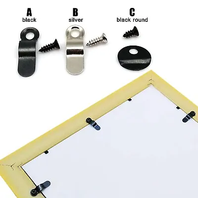 $6.49 • Buy 50/100pcs Metal Bent Bow Arch Elastic Picture Photo Frame Turn Button Clip Snap